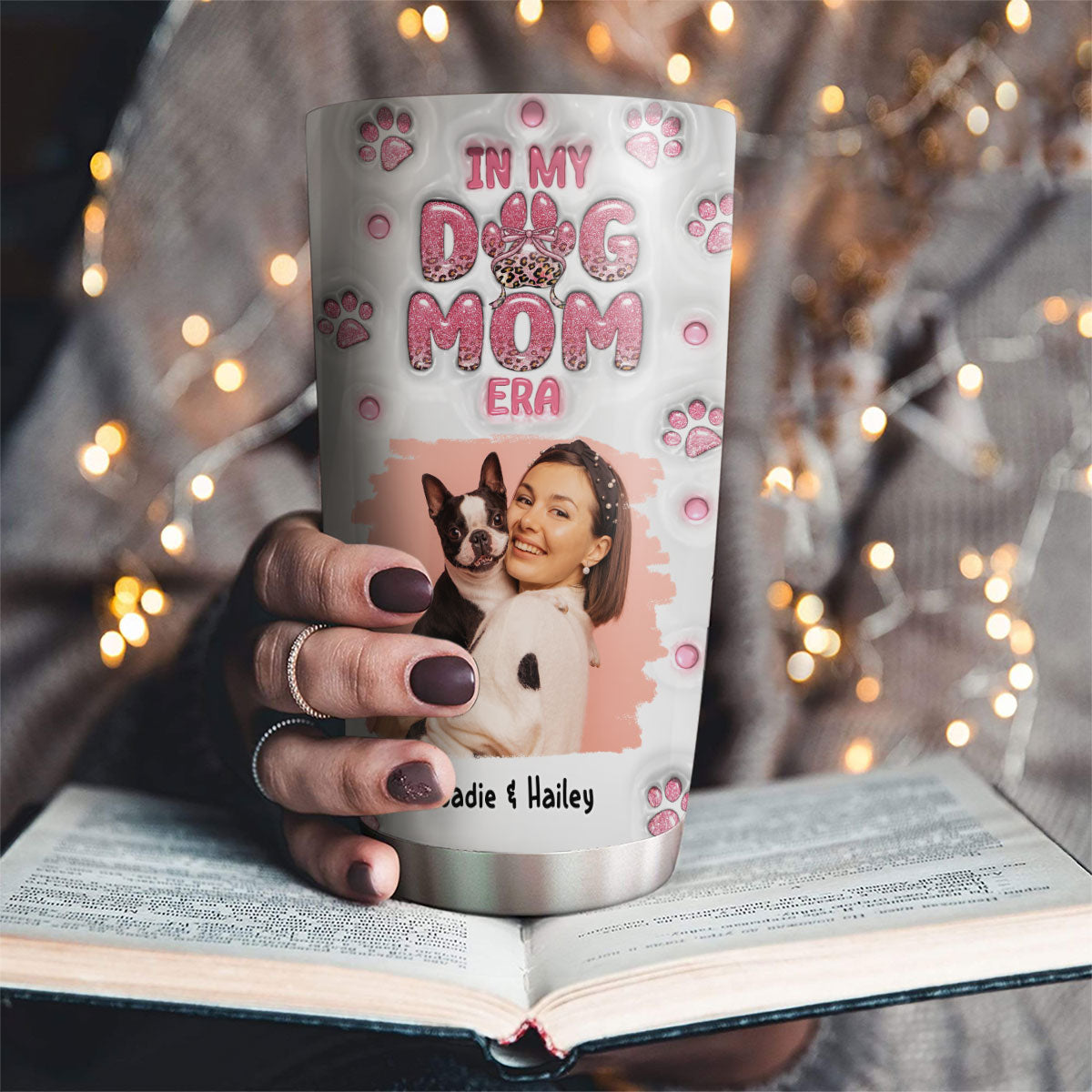 Custom Photo Christmas Birthday Gifts For Dog Mom, Dog Lovers • In My Era Photo - Personalized 3D Inflated Effect Tumbler