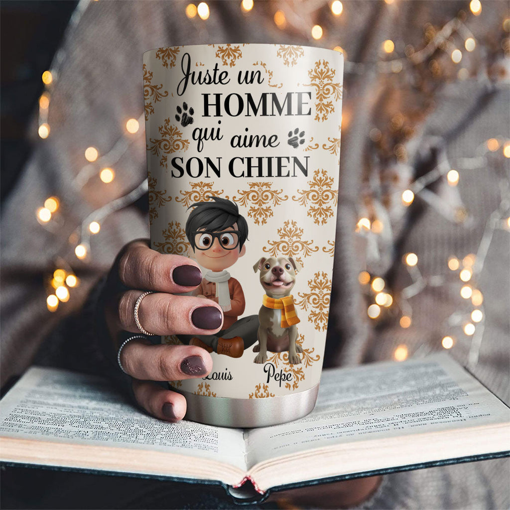 Custom Christmas Birthday Gifts For Dog Dad, Dog Lovers • Gobelet Personnalisé - Chiens Citrouille d’Automne