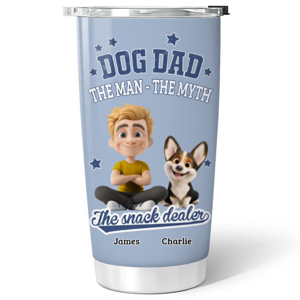 Custom Christmas Birthday Gifts For Dog Dad, Dog Lovers • In The Era Of Parenting - Personalized Tumbler