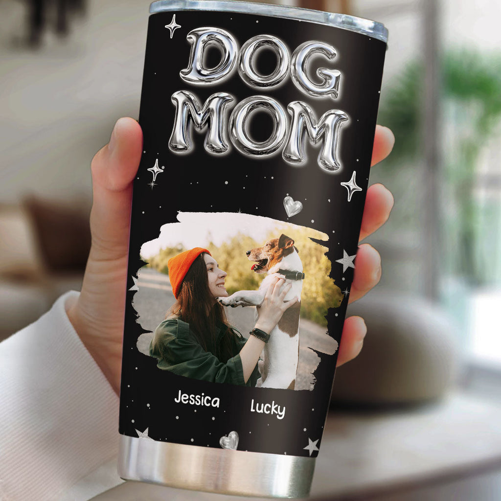 Custom Photo Christmas Birthday Gifts For Dog Mom, Dog Lovers • Let Us Have Party Photo - Personalized 3D Effect Tumbler