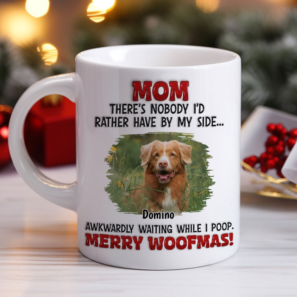 Custom Photo Christmas Birthday Gifts For Dog Lovers • While I Am Pooping Photo - Personalized 3D Inflated Effect Mug