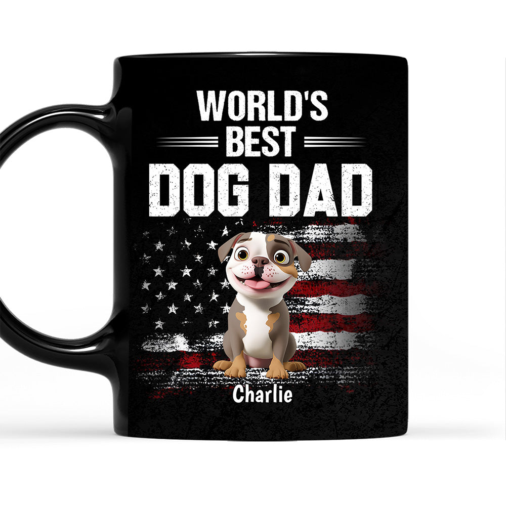 Custom Father's day Birthday Gifts For Dog Dad, Dog Lovers • World Best Dog Dad - Personalized Coffee Mug