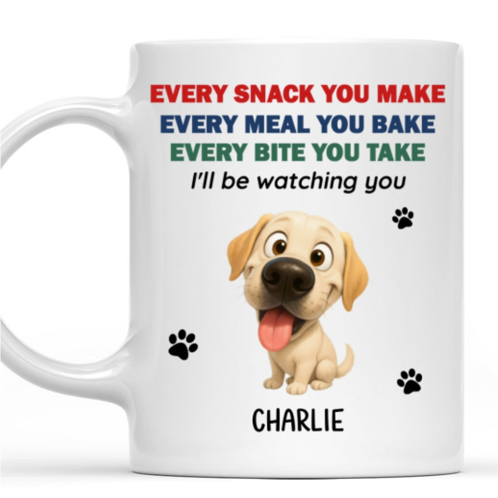 Custom Christmas Birthday Gifts For Dog Lovers • Watching You Dad Mom - Personalized Coffee Mug