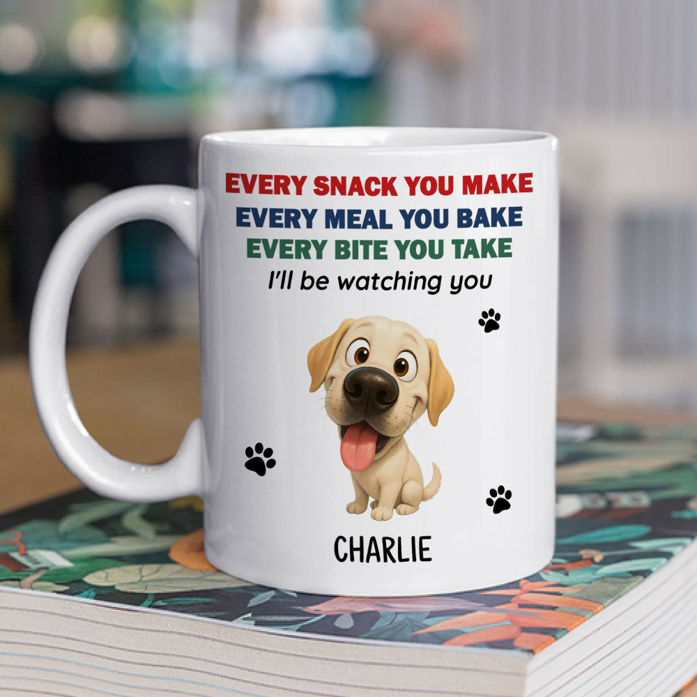 Custom Christmas Birthday Gifts For Dog Lovers • Watching You Dad Mom - Personalized Coffee Mug