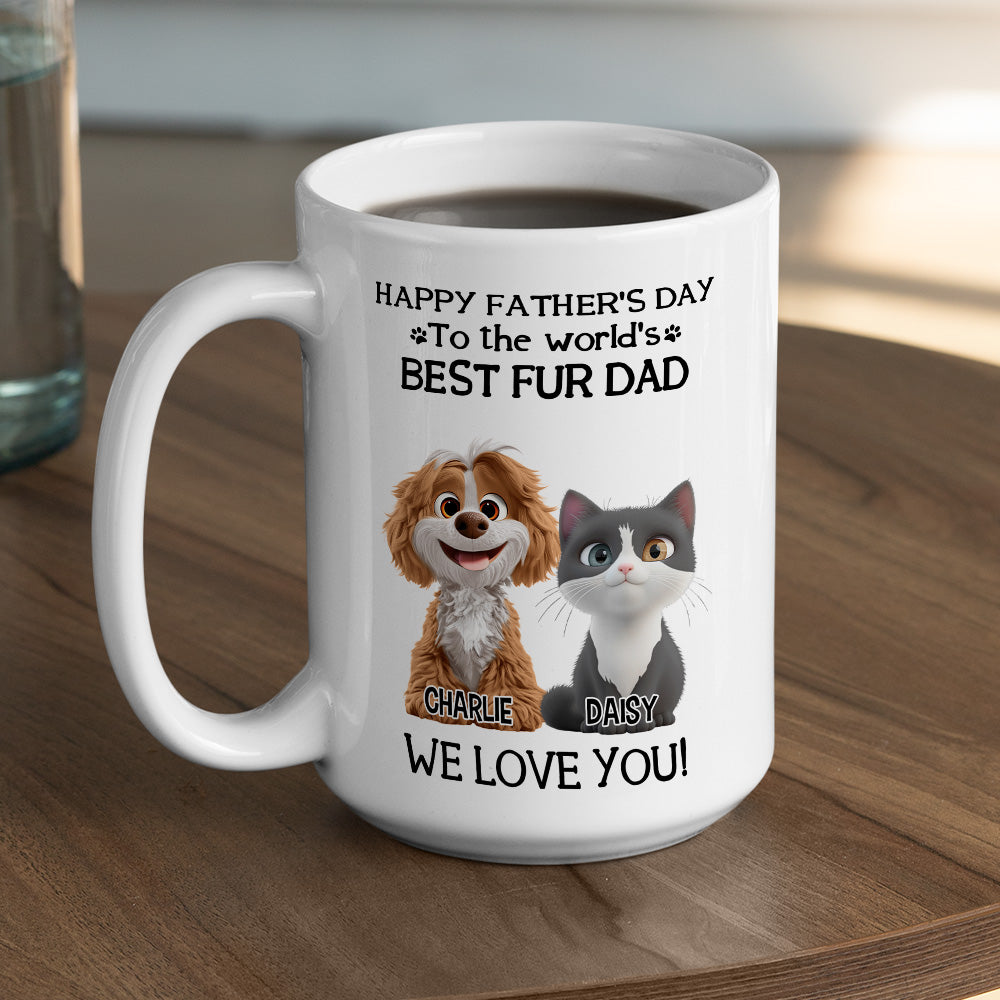 Custom Father's day Birthday Gifts For Pet Dad, Pet Lovers • I Love You The Best Pet Dad - Personalized Coffee Mug