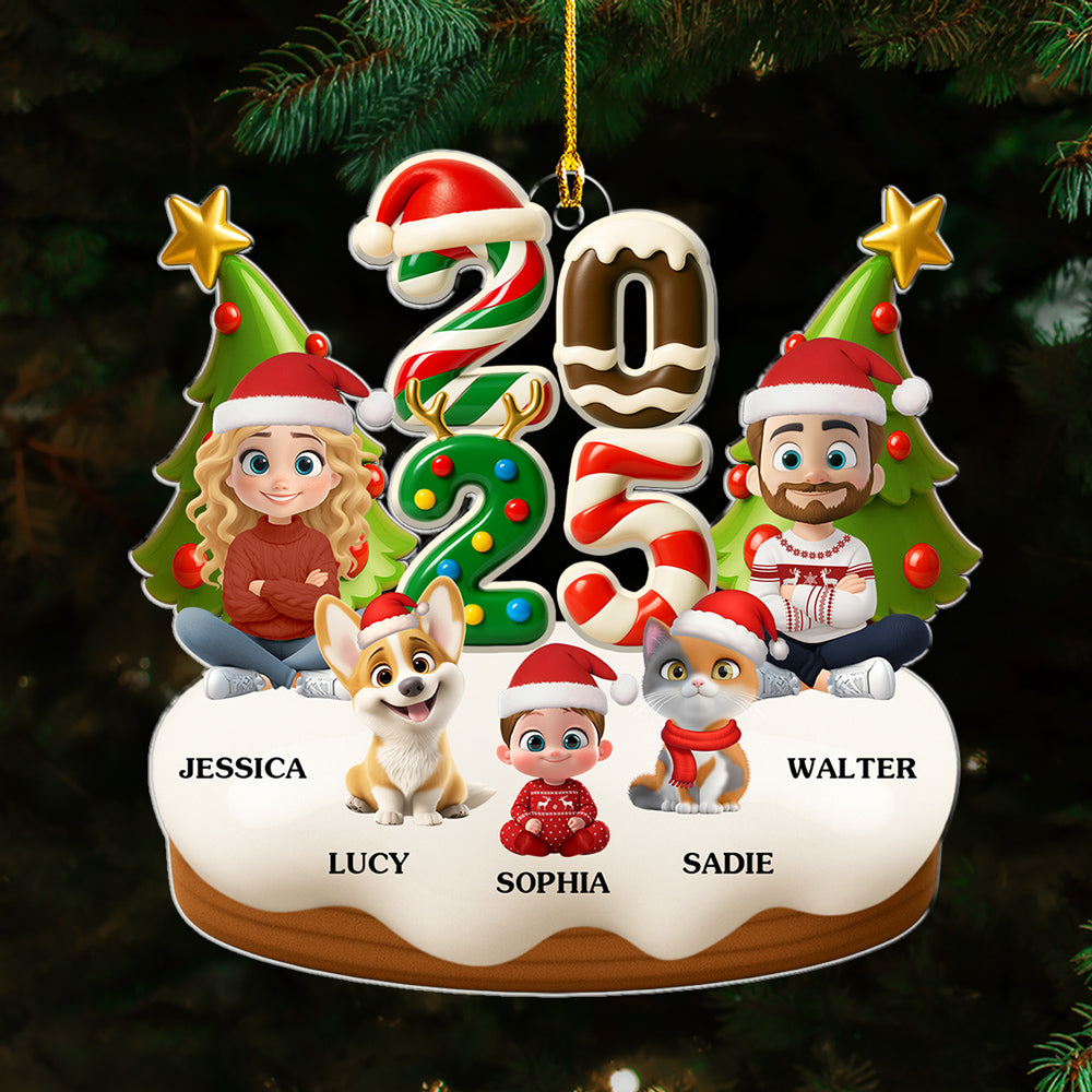 Custom Christmas Decor Home Birthday Gifts For Pet Lovers • First Snow Magic - Personalized Acrylic Ornament