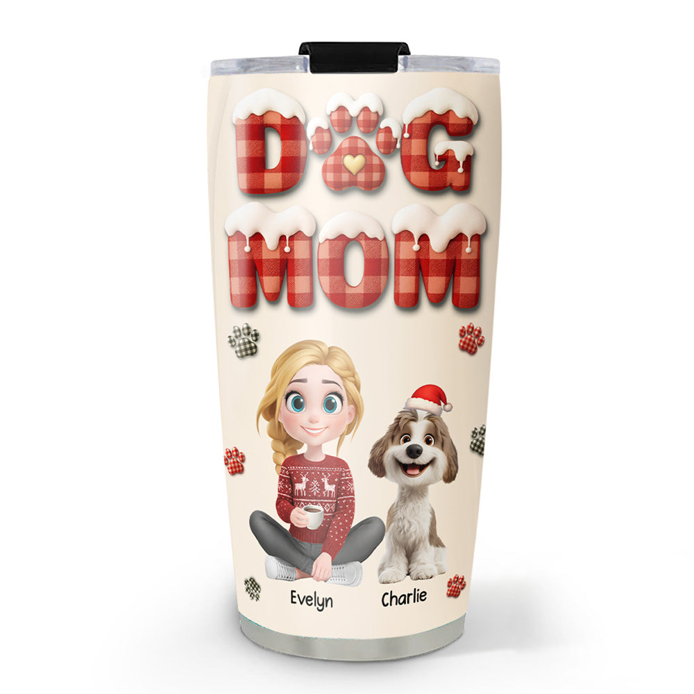 Custom Christmas Birthday Gifts For Dog Mom, Dog Lovers • A Cheerful Time - Personalized Tumbler