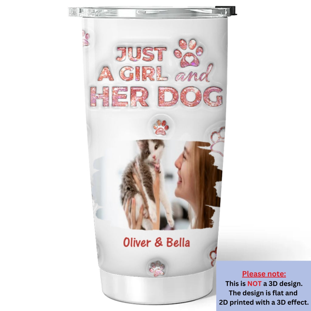 Custom Photo Christmas Birthday Gifts For Dog Mom, Dog Lovers • You Are The Miracle Photo - Personalized 3D Inflated Effect Tumbler
