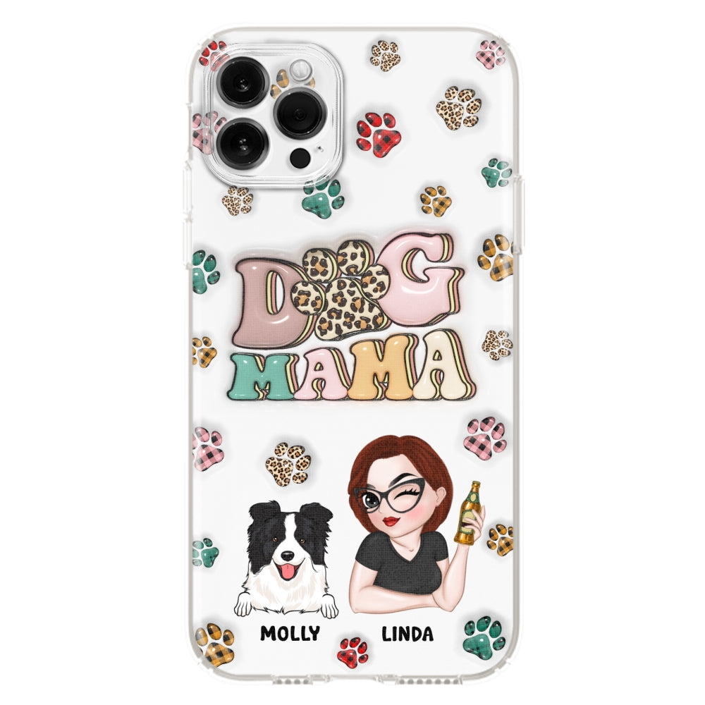 Dog Mom For Life - Personalized 3D Inflated Effect Phone Case