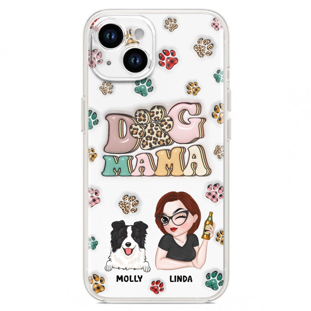 Dog Mom For Life - Personalized 3D Inflated Effect Phone Case