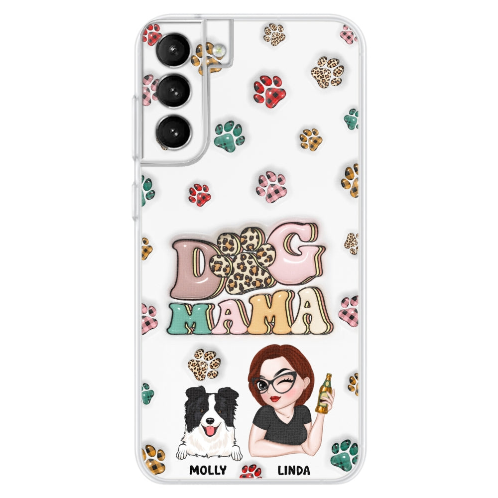 Dog Mom For Life - Personalized 3D Inflated Effect Phone Case