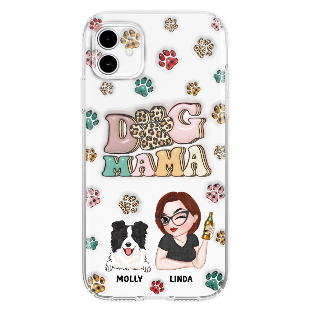 Dog Mom For Life - Personalized 3D Inflated Effect Phone Case