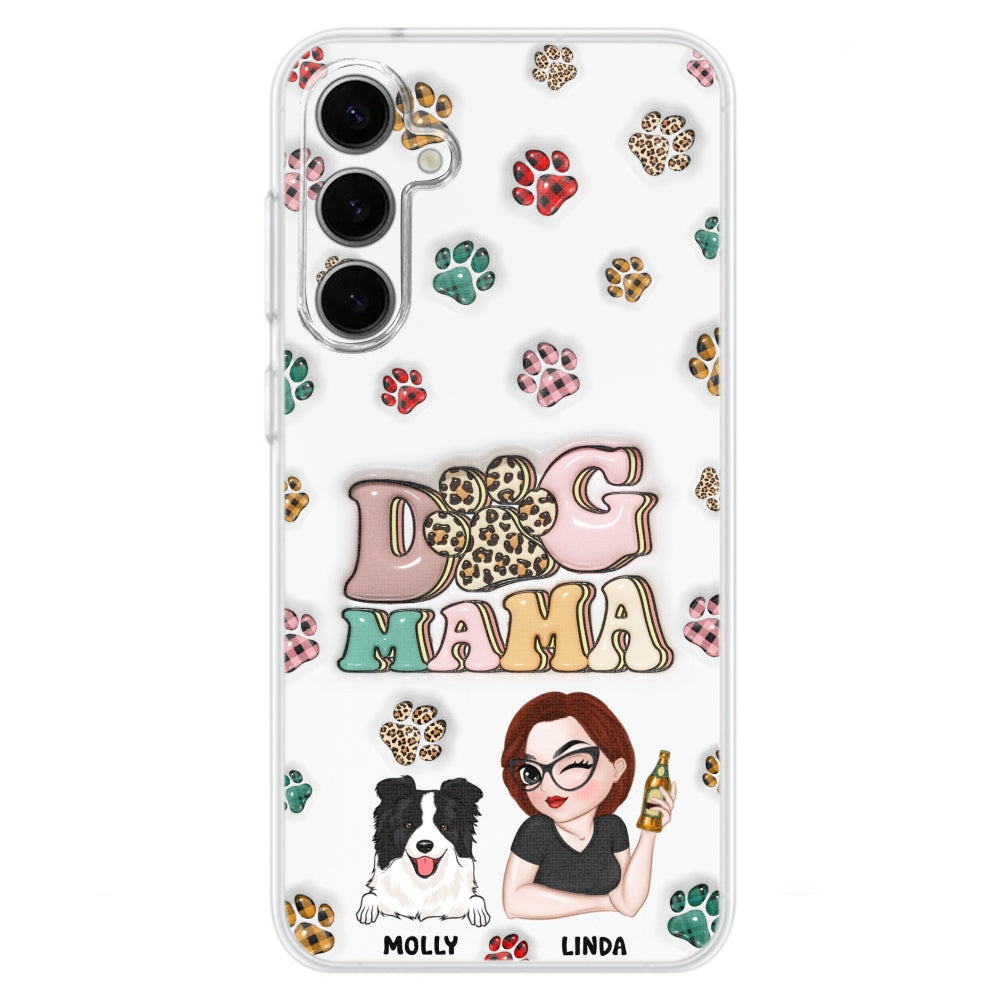Dog Mom For Life - Personalized 3D Inflated Effect Phone Case
