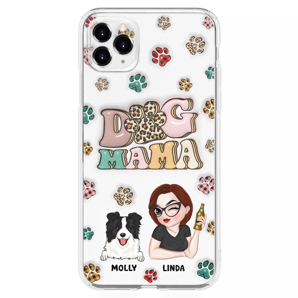 Dog Mom For Life - Personalized 3D Inflated Effect Phone Case