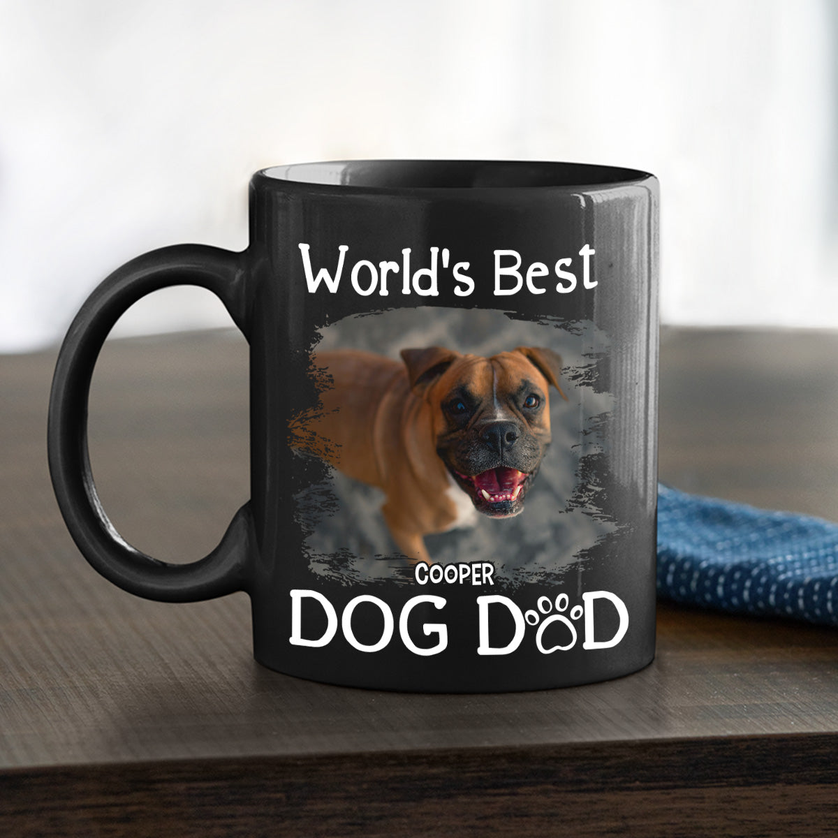 Custom Photo Father's day Birthday Gifts For Dog Dad, Dog Lovers • Worldwide Best Dad Photo - Personalized Coffee Mug