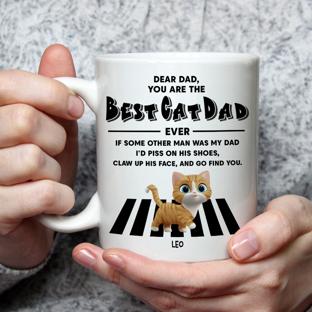 Custom Father's day Birthday Gifts For Cat Dad, Cat Lovers • Go Find You - Personalized Coffee Mug