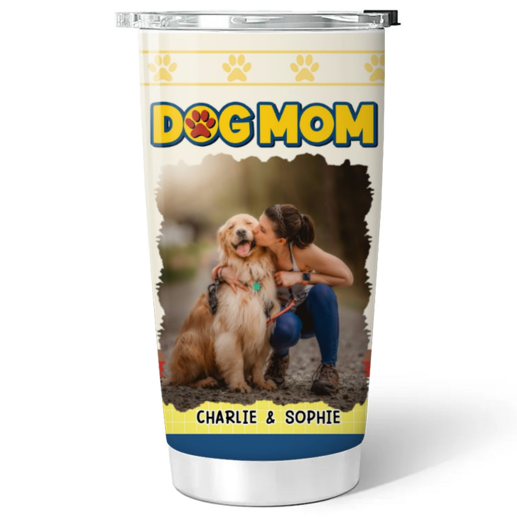 Custom Photo Christmas Birthday Gifts For Dog Mom, Dog Lovers • Mom Story Photo - Personalized Tumbler