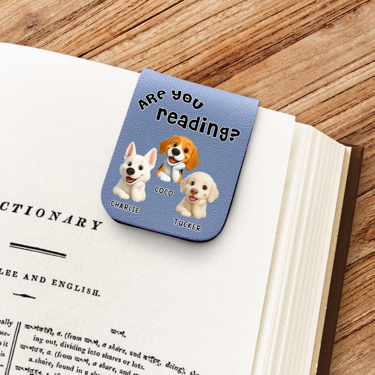 Thinking About You - Personalized Leather Bookmark