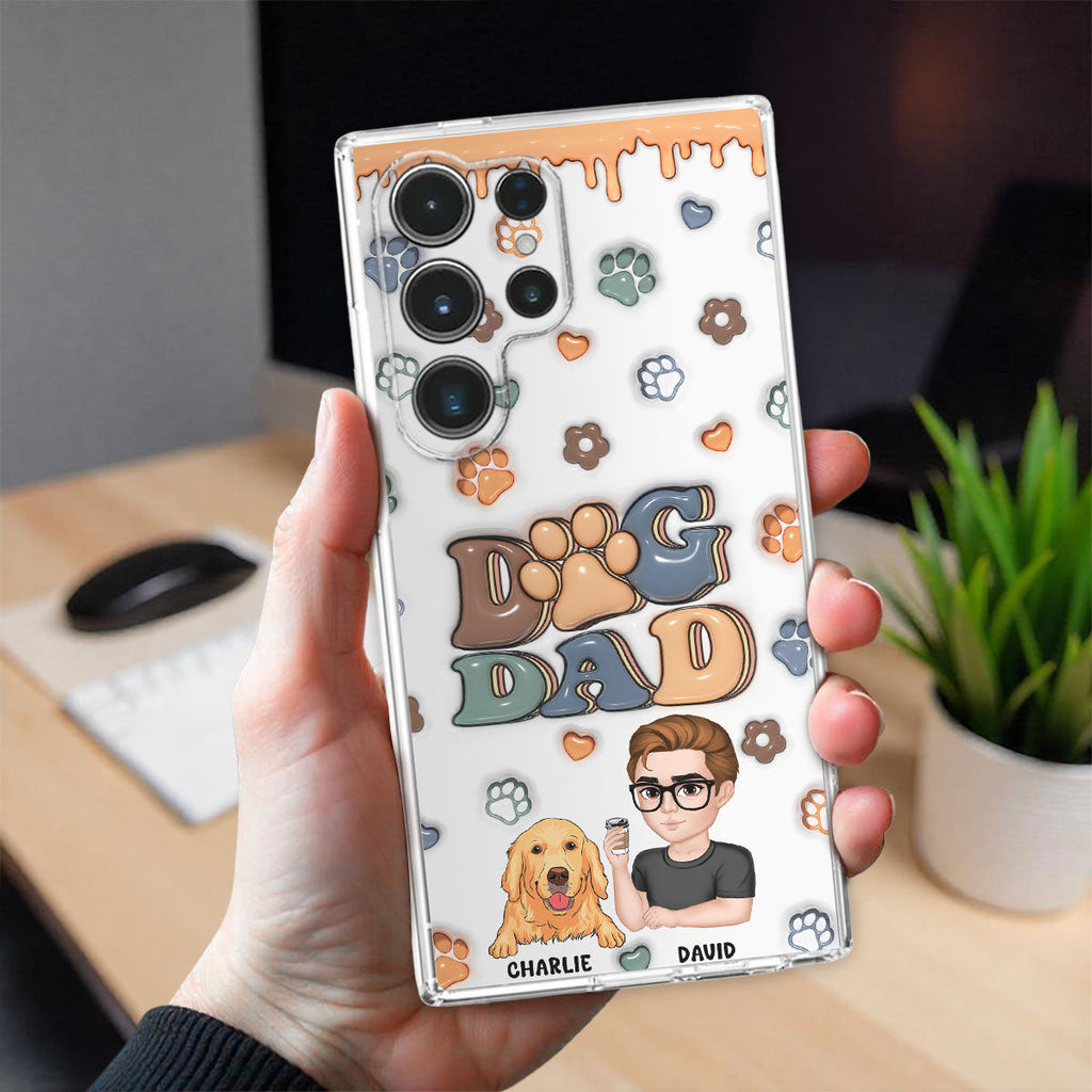 Handsome Dog Dad - Personalized 3D Inflated Effect Phone Case