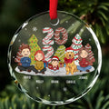 Custom Christmas Decor Home Birthday Gifts For Pet Lovers • Family Cake - Personalized Glass Ornament