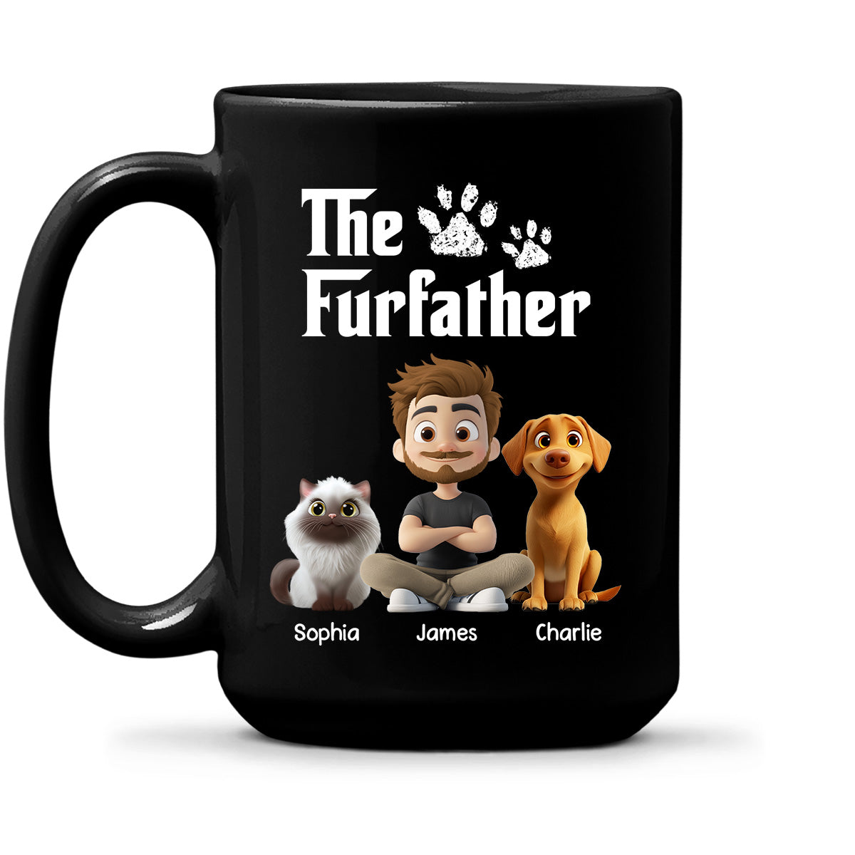 Custom Father's day Birthday Gifts For Cat Dad, Cat Lovers • Cool Pet Father - Personalized Coffee Mug