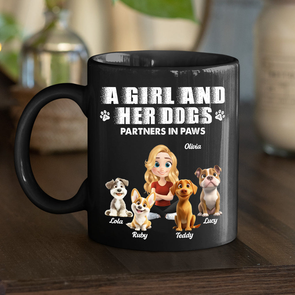 Custom Christmas Birthday Gifts For Dog Mom, Dog Lovers • Best Partner To Me - Personalized Coffee Mug