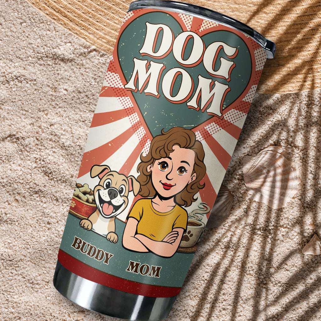 Custom Christmas Birthday Gifts For Dog Lovers • Dog Mom And Her Dogs - Personalized Tumbler
