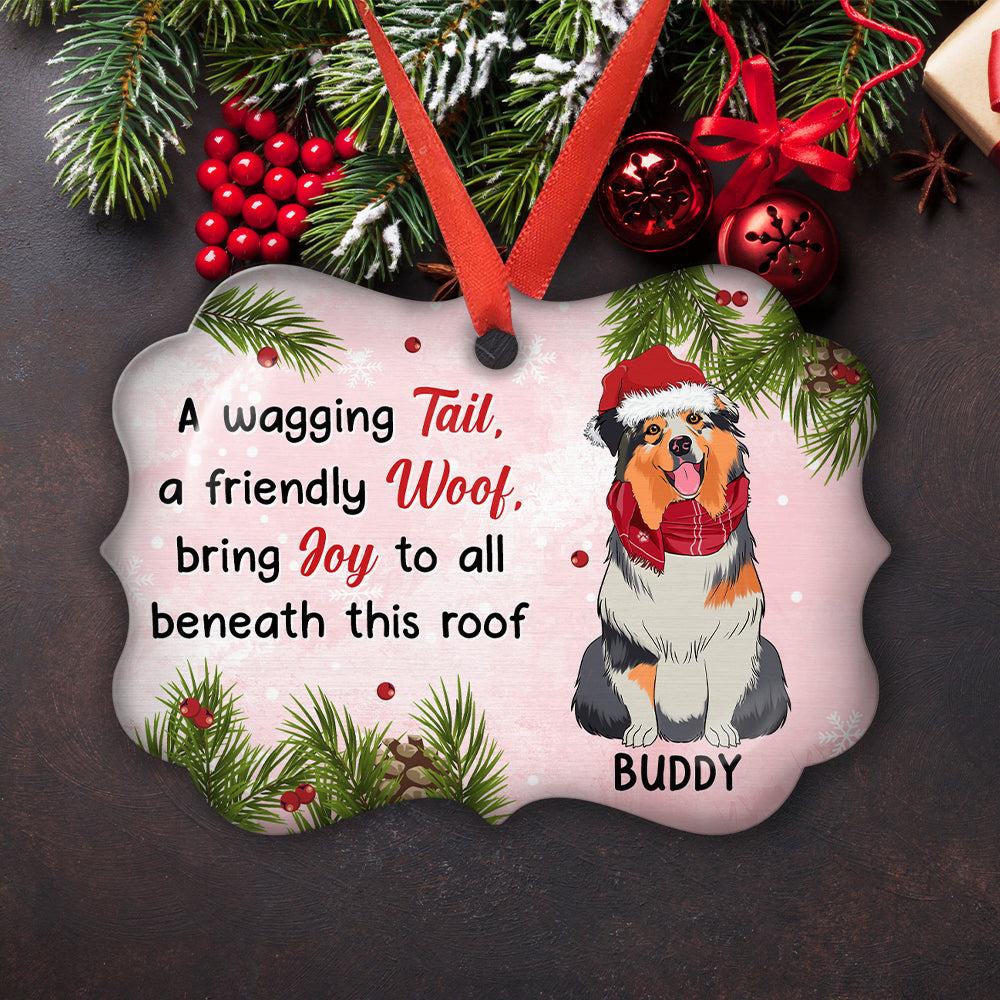 Custom Christmas Decor Home Birthday Gifts For Dog Mom, Dog Lovers • Bring Joy - Personalized Aluminum Ornament