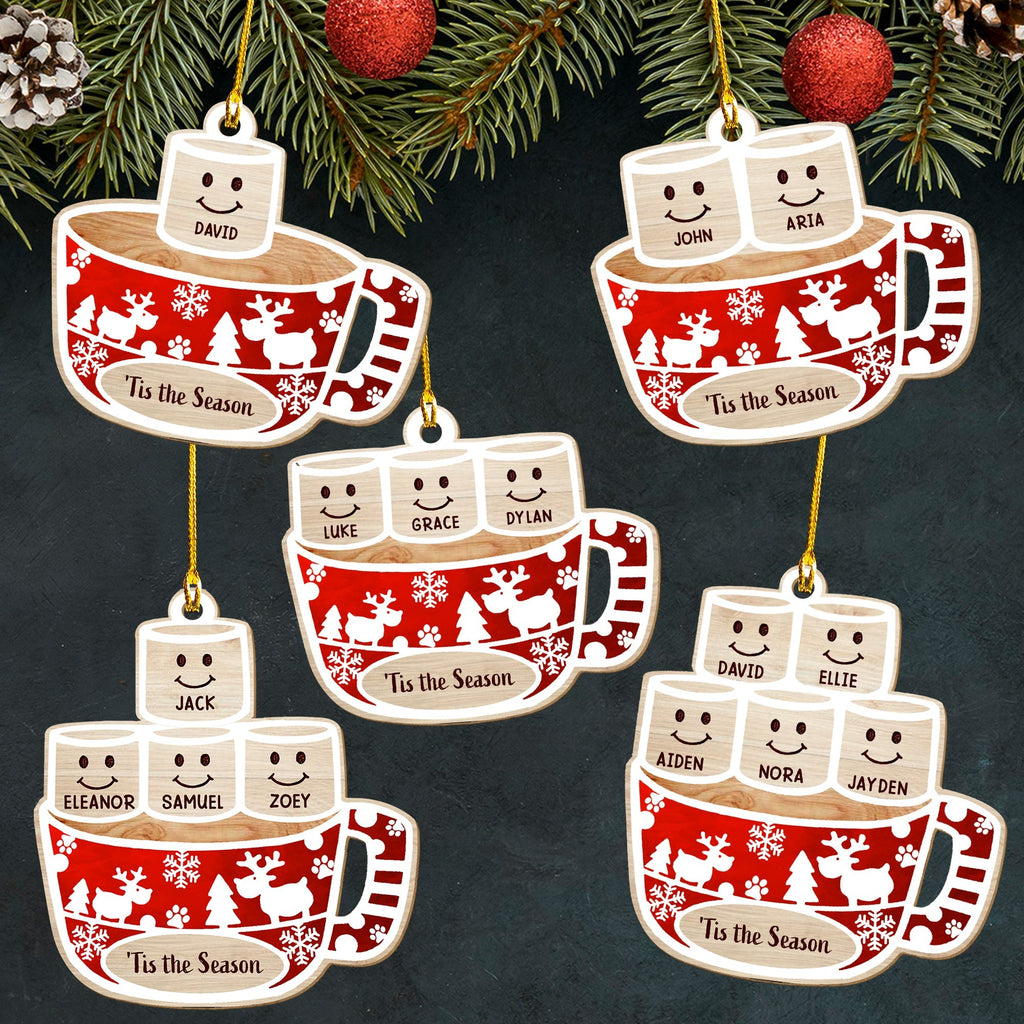 Tis The Season - Personalized 1-layered Wood Ornament