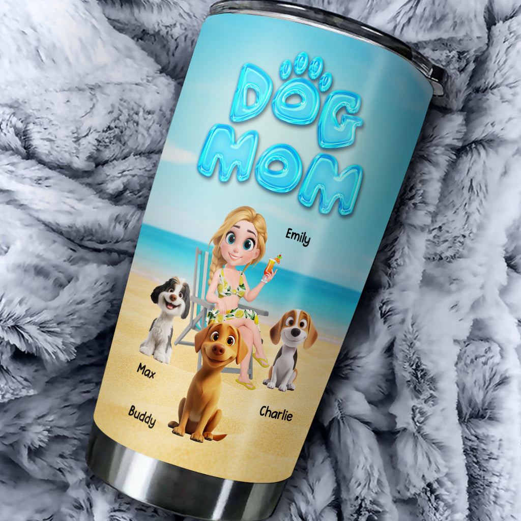 Custom Christmas Birthday Gifts For Dog Lovers • Summer Dog Mom - Personalized Tumbler