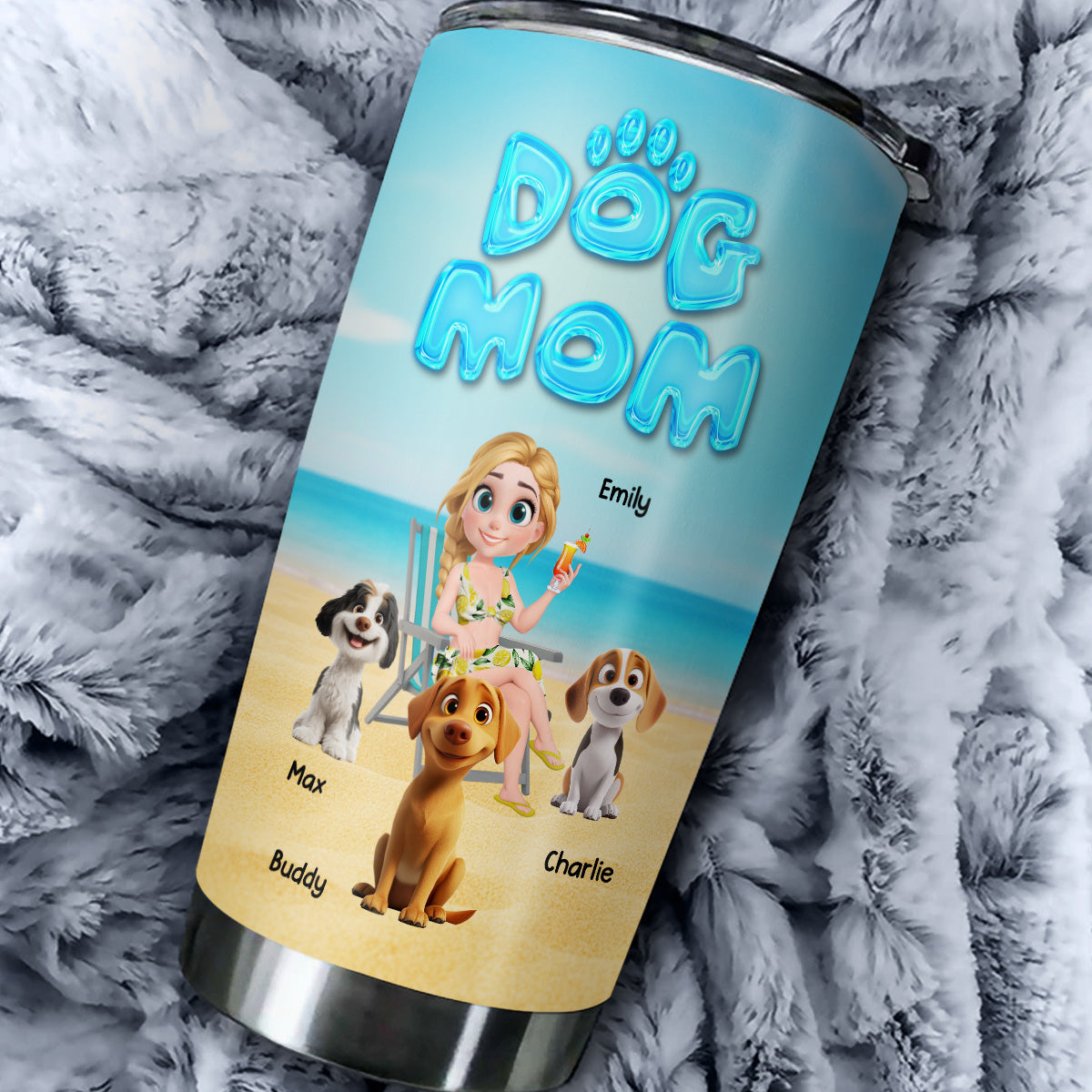 Custom Christmas Birthday Gifts For Dog Lovers • Summer Dog Mom - Personalized Tumbler