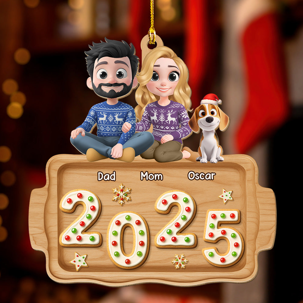 Custom Christmas Decor Home Birthday Gifts For Cat Lovers • Family Cookies Dreams - Personalized 3D Effect Wood Ornament