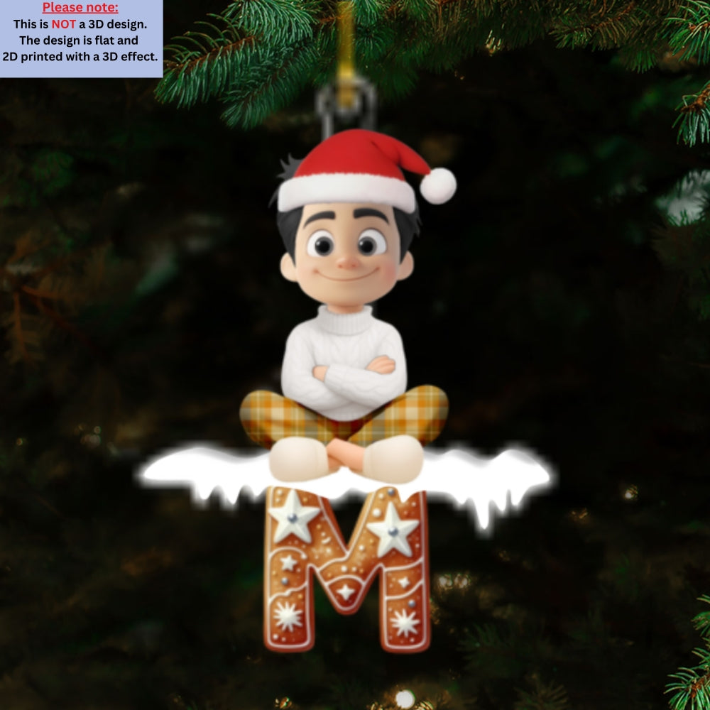 Family Member Gingerbread Name - Personalized Acrylic Ornament