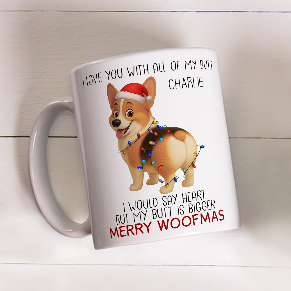 Custom Christmas Birthday Gifts For Dog Lovers • We Would Say Heart - Personalized Coffee Mug