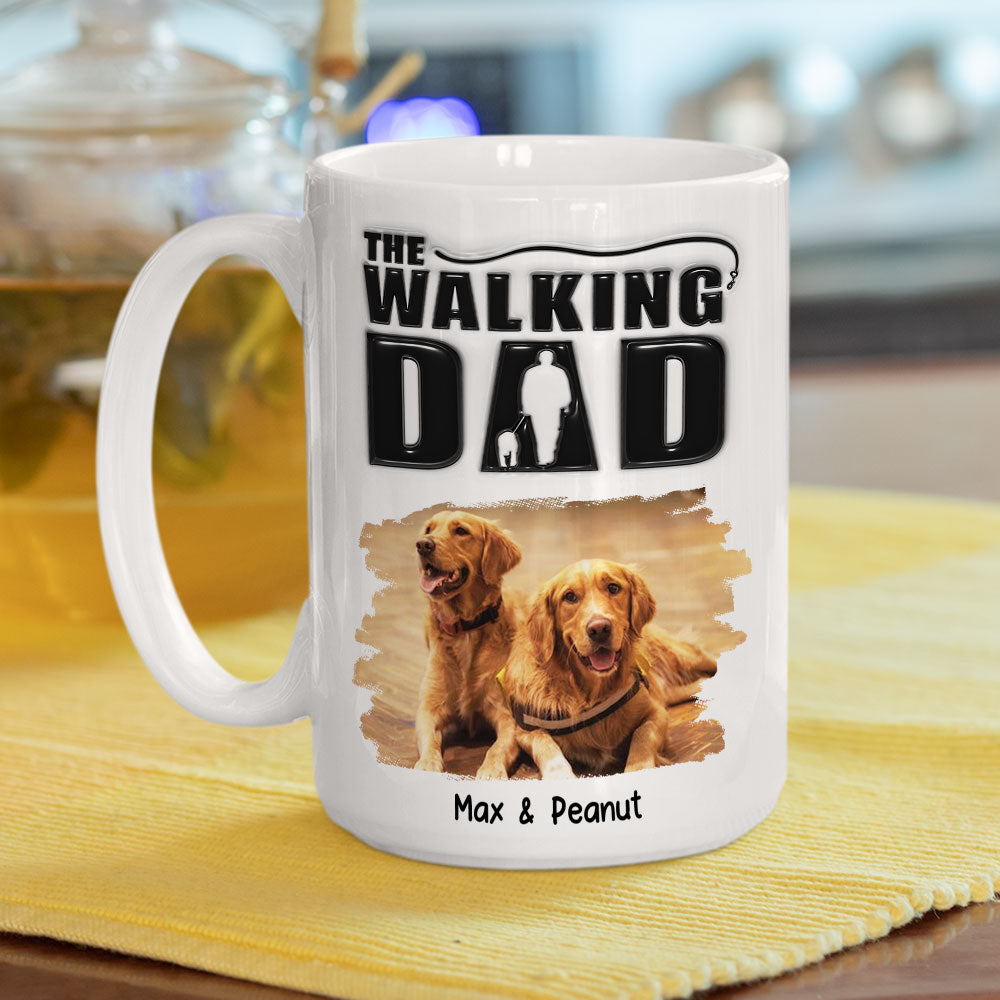 Walking Dad Photo - Personalized 3D Inflated Effect Mug