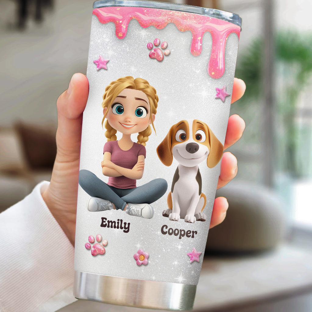 Custom Christmas Birthday Gifts For Dog Mom, Dog Lovers • Every Day Is A Nice Day - Personalized 3D Effect Tumbler