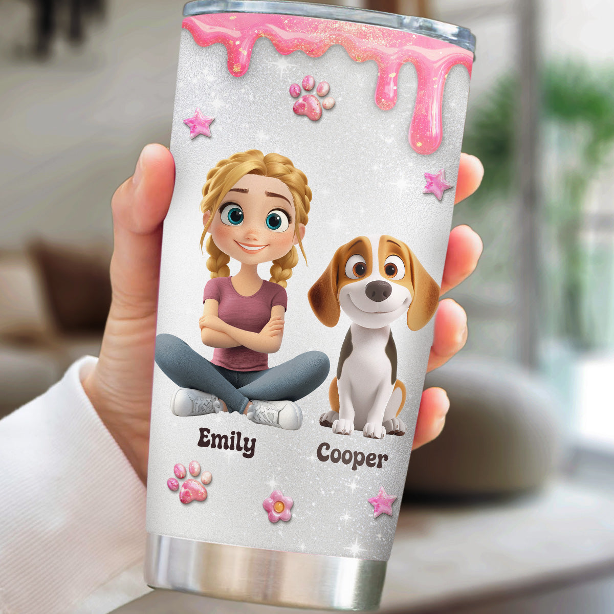 Custom Christmas Birthday Gifts For Dog Mom, Dog Lovers • Every Day Is A Nice Day - Personalized 3D Effect Tumbler