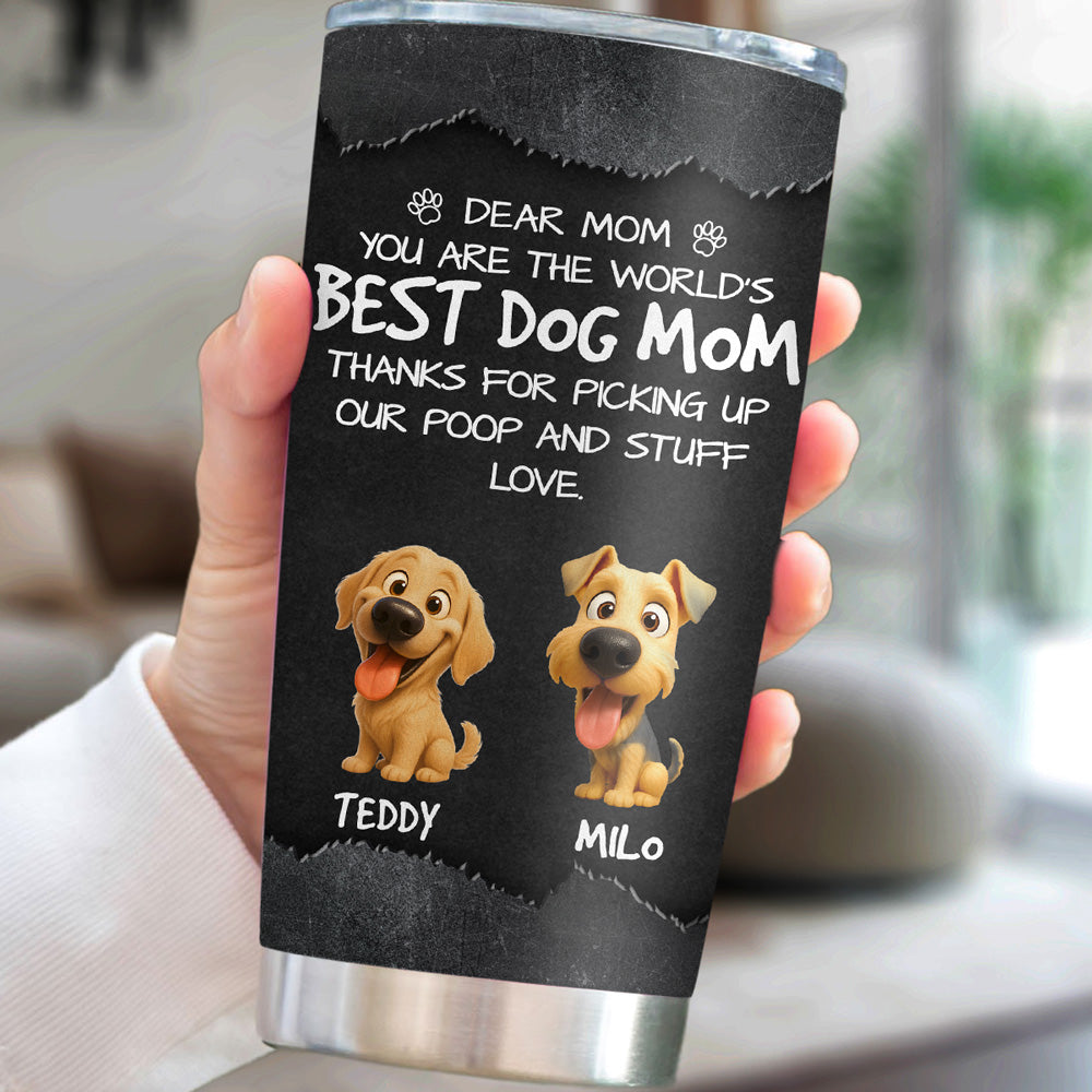 Custom Christmas Birthday Gifts For Dog Lovers • Thanks For Picking My Poop - Personalized Tumbler