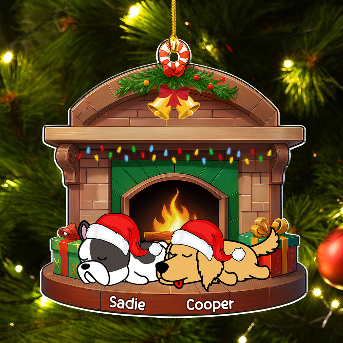 Custom Christmas Decor Home Birthday Gifts For Dog Lovers • Sleeping Dog Christmas - Personalized Acrylic Ornament