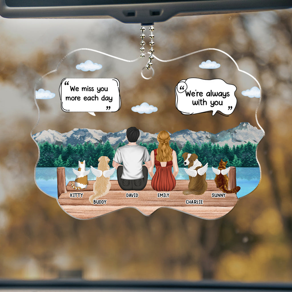 I Miss You - Personalized Car Ornament