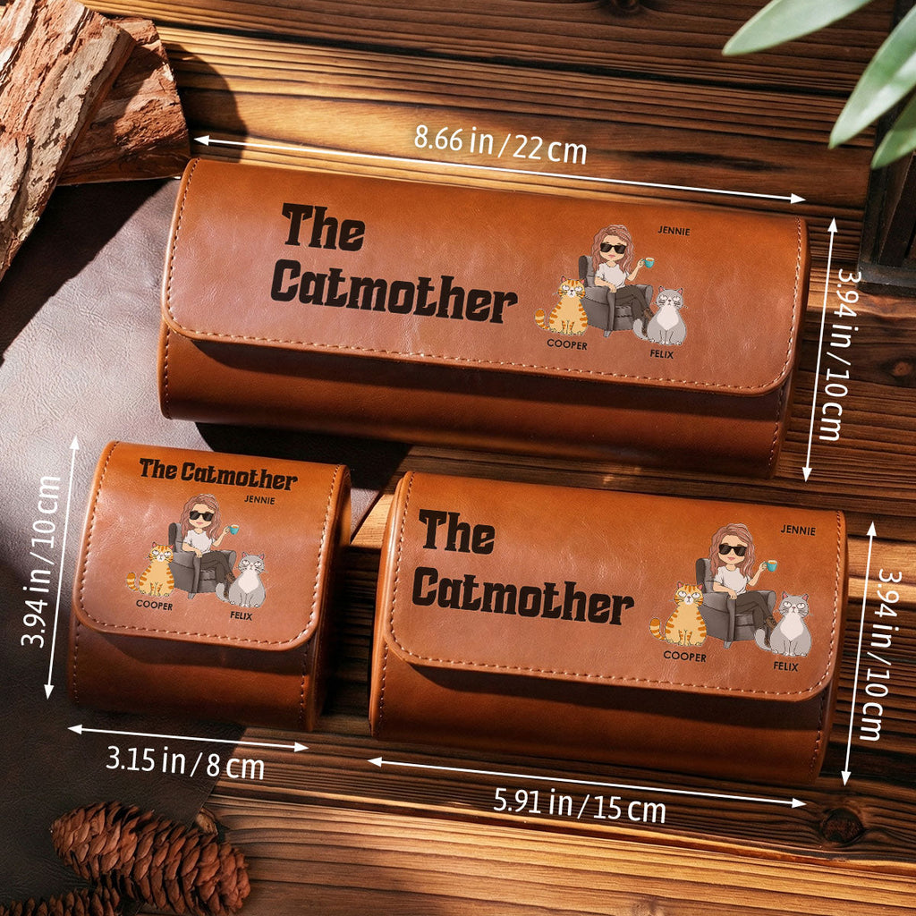 The Catmother - Personalized Leather Watch Case