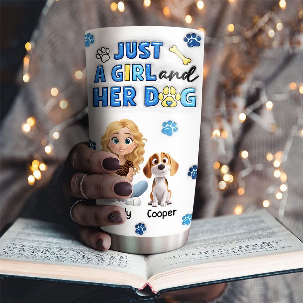 Custom Christmas Birthday Gifts For Dog Lovers • Best Mom For Sure - Personalized 3D Inflated Effect Tumbler