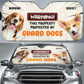 Custom Christmas Birthday Gifts Car Accessories for Dog Parents • Double The Trouble Photo - Personalized Car Sunshade