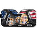Custom Christmas Birthday Gifts Car Accessories for Pet Parents • American Fur Babies - Personalized Car Sunshade
