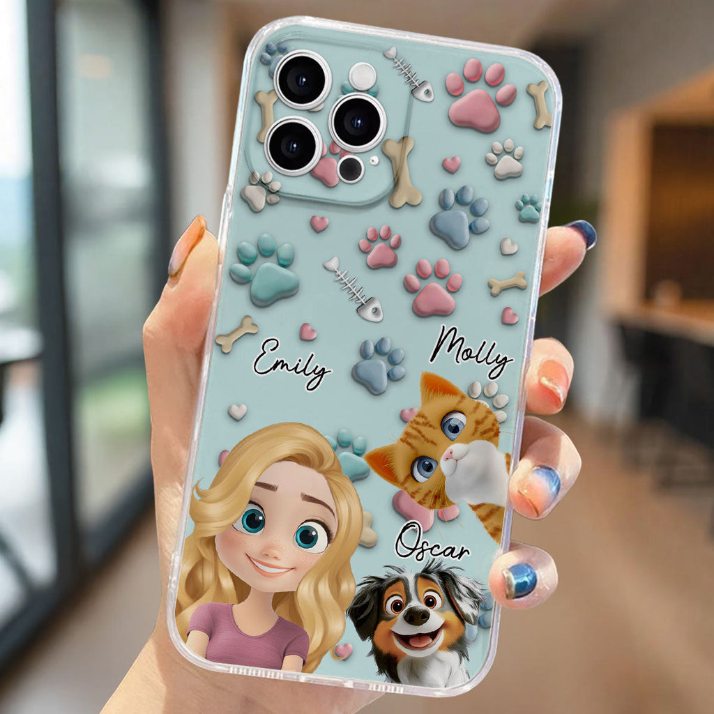 Pet And Human Cartoon - Personalized Phone Case