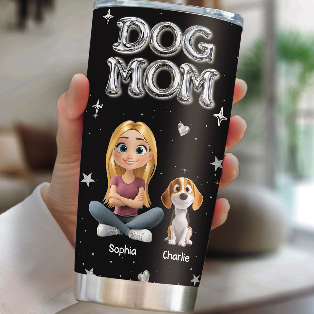 Custom Christmas Birthday Gifts For Dog Mom, Dog Lovers • Let Us Have Party - Personalized 3D Effect Tumbler
