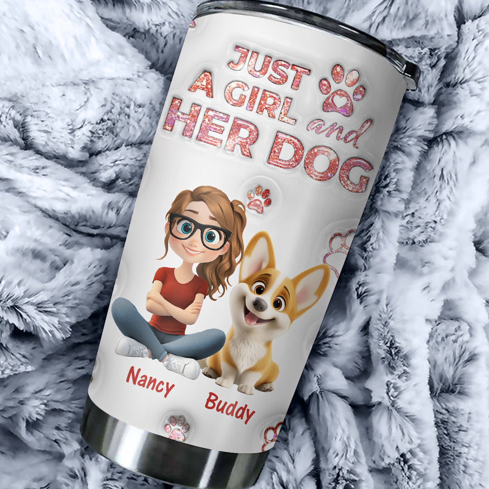 Custom Christmas Birthday Gifts For Dog Mom, Dog Lovers • You Are The Miracle - Personalized 3D Inflated Effect Tumbler