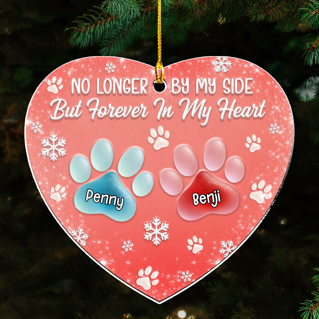 Custom Christmas Memorial Sympathy Gifts For Dogs, Cats • Just Be Here With Me - Personalized 3D Effect Acrylic Ornament