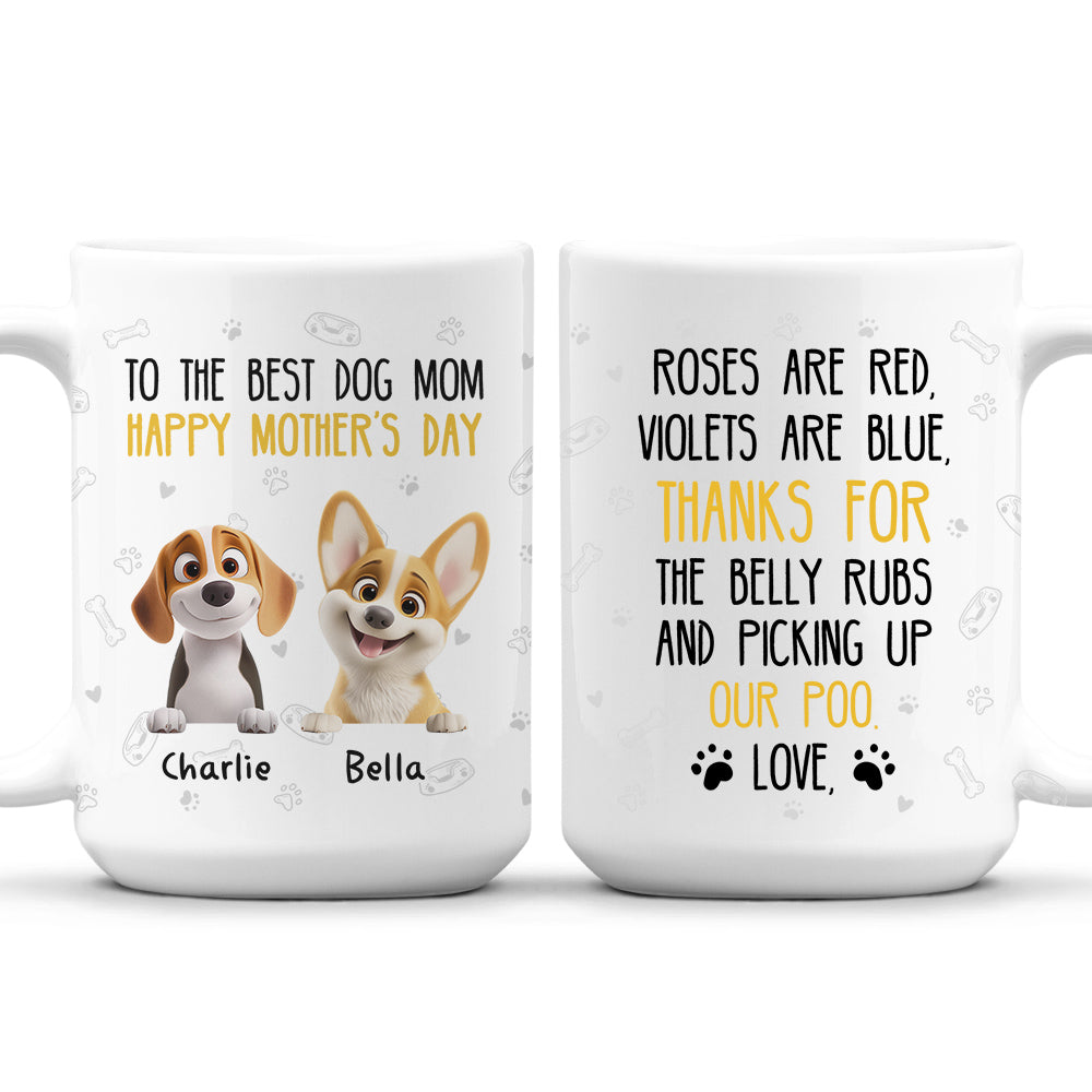 Custom Mother's day Birthday Gifts For Dog Mom, Dog Lovers • Picking Up Our Poo - Personalized Coffee Mug