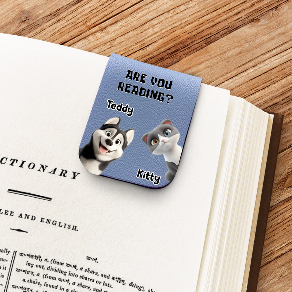 Are You Reading Or Not - Personalized Leather Bookmark